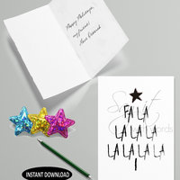 Downloadable Digital Christmas Card fa la la la la la la la la
