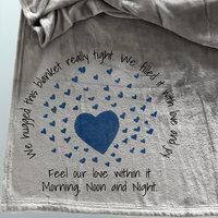 Give the gift of a hug on a cozy personalized throw blanket this year!  Cozy, soft and personal.