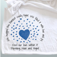 Give the gift of a hug on a cozy personalized throw blanket this year!  Cozy, soft and personal.