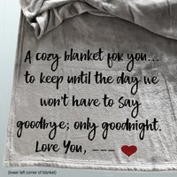 Personalized throw blanket for someone you are missing, a gift for him or her