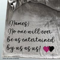 Funny Personalized Throw Blanket for a Friend with option to add a photograph