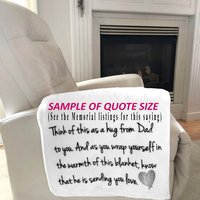 Personalized throw blanket for a friend, a message of friendship, love and shared memories.