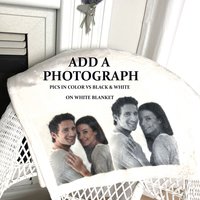 Personalized throw blanket for a friend, a message of friendship, love and shared memories.