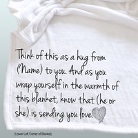 Personalized Memorial Throw Blanket for someone who has lost a family member or friend, memorial blanket, gift of sympathy, bereavement gift