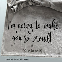 Personalized  self care blanket, personalized cozy blanket to remind yourself of how proud you are of yourself.