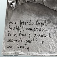 Personalized throw for a friend, family member, and even pet lover!  Photo Blanket, Family Blanket, Faithful Companions