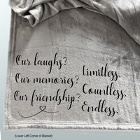 Personalized throw blanket, Throw for your best friend, shared memories, shared laughs, blanket of friendship