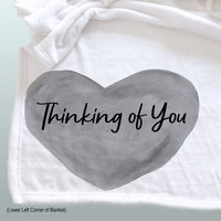 Thinking of you, a bright and cheerful personalized throw blanket,  personalized Gift, Cozy fleece blanket