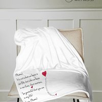 Personalized throw blanket for a friend, a message of friendship, love and shared memories.