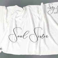 An incredibly soft fleece BLANKET SCARF for your Soul Sister, personalized blanket scarf, fleece scarf, wrap for best friend, Christmas gift