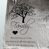 Family Tree Blanket, personalized gift for the Family Tree blanket that includes the meaning of family, Christmas gift for family
