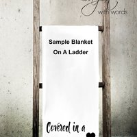 Personalized throw blanket for someone you are missing, a gift for him or her
