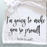 Personalized  self care blanket, personalized cozy blanket to remind yourself of how proud you are of yourself.