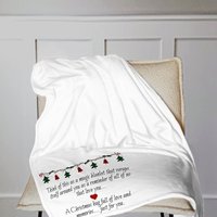 Personalized Cozy Christmas blanket for a friend, sending good wishes for happiness and joy this holiday season