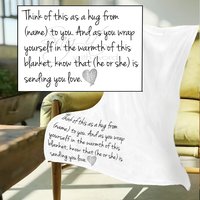 Personalized Memorial Throw Blanket for someone who has lost a family member or friend, memorial blanket, gift of sympathy, bereavement gift