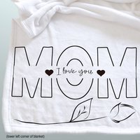 Personalized Throw Blanket for Mom cozy fleece blanket Mother's Day gift message to Mom on a blanket message for Mom personalized Mom gift
