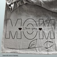 Personalized Throw Blanket for Mom cozy fleece blanket Mother's Day gift message to Mom on a blanket message for Mom personalized Mom gift