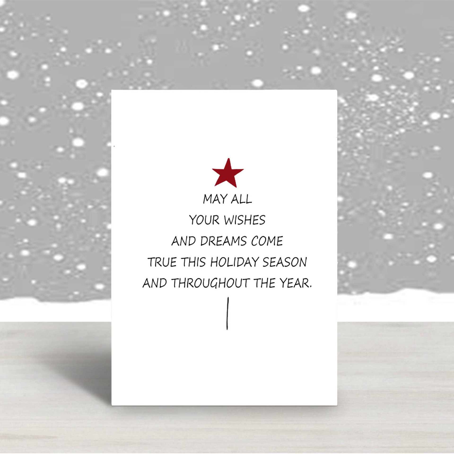 Downloadable Digital Christmas Card with Christmas tree shape made from words