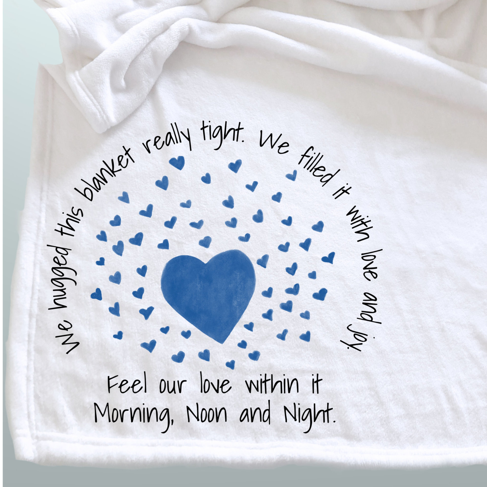 Give the gift of a hug on a cozy personalized throw blanket this year!  Cozy, soft and personal.