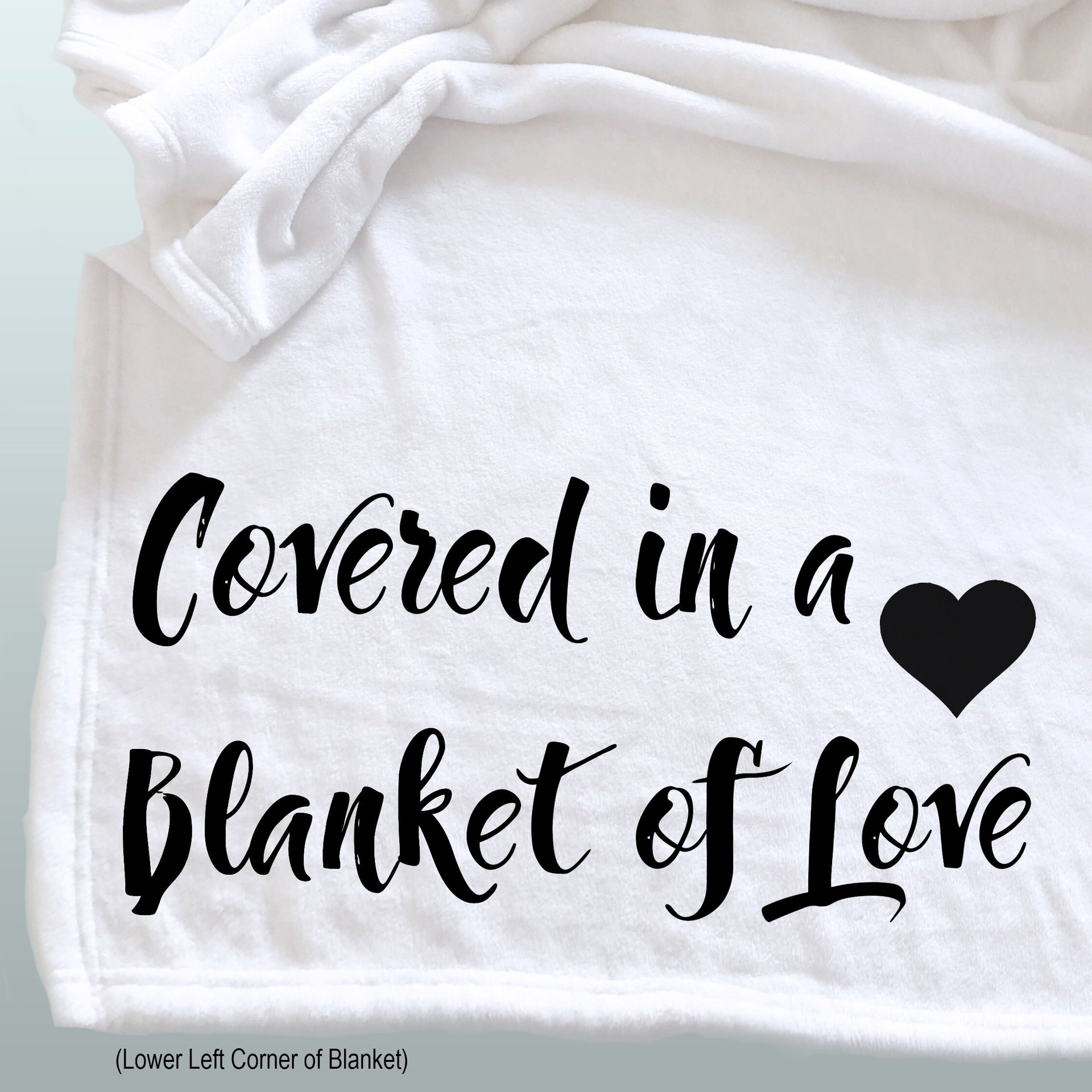 Covered in a Blanket of Love Personalized Throw Blanket with option to add photo