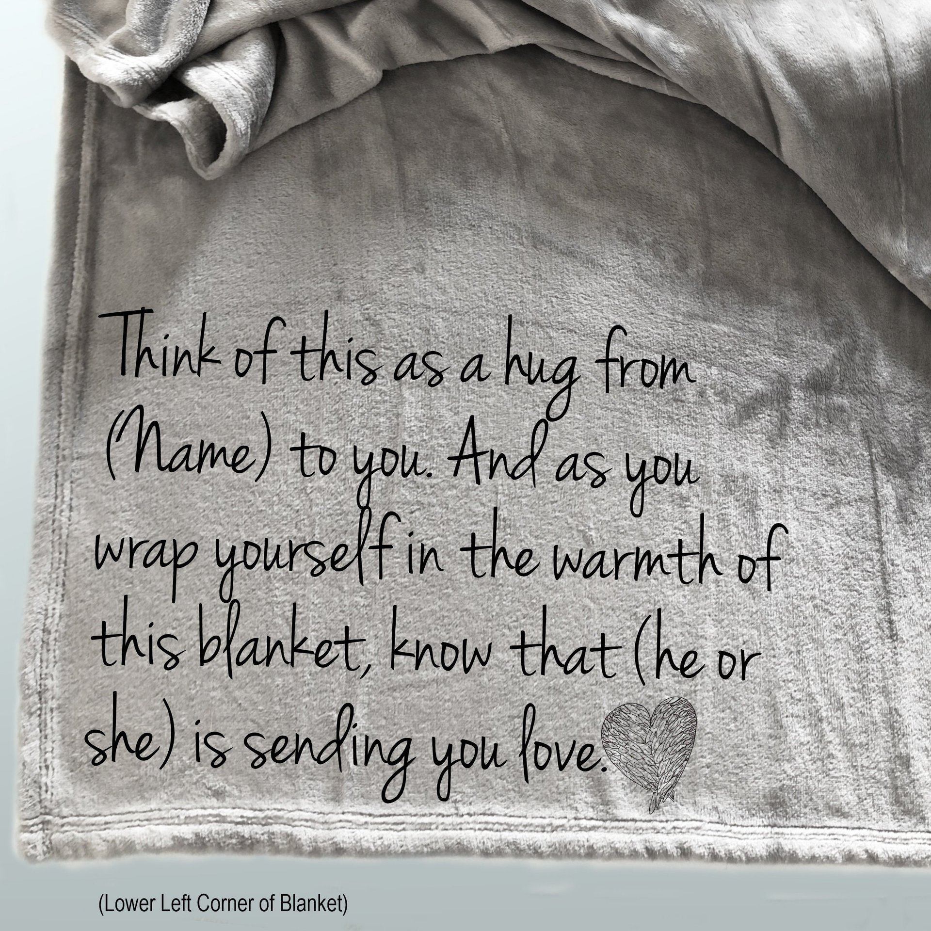 Personalized Memorial Throw Blanket for someone who has lost a family member or friend, memorial blanket, gift of sympathy, bereavement gift