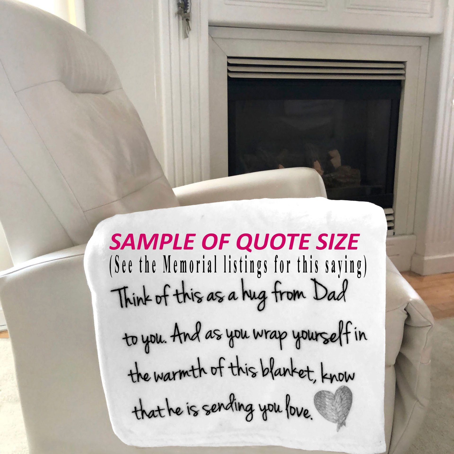 Personalized throw blanket for a friend, a message of friendship, love and shared memories.