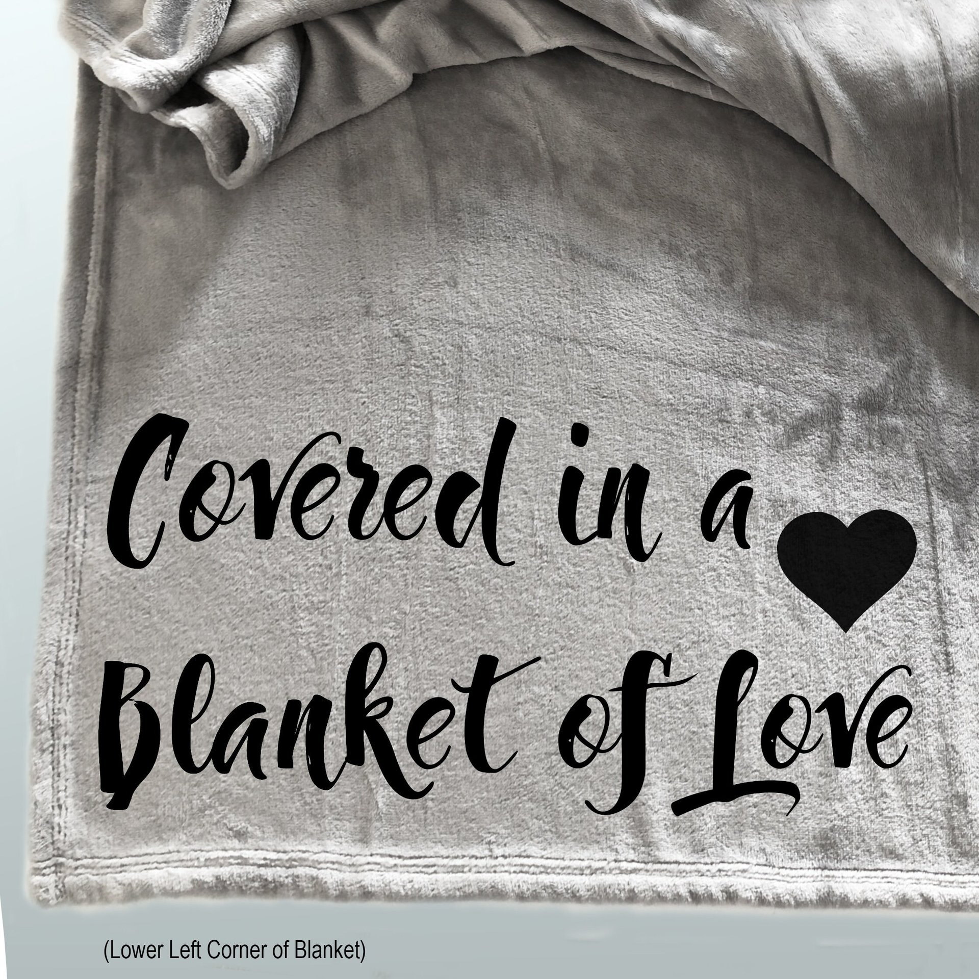 Covered in a Blanket of Love Personalized Throw Blanket with option to add photo