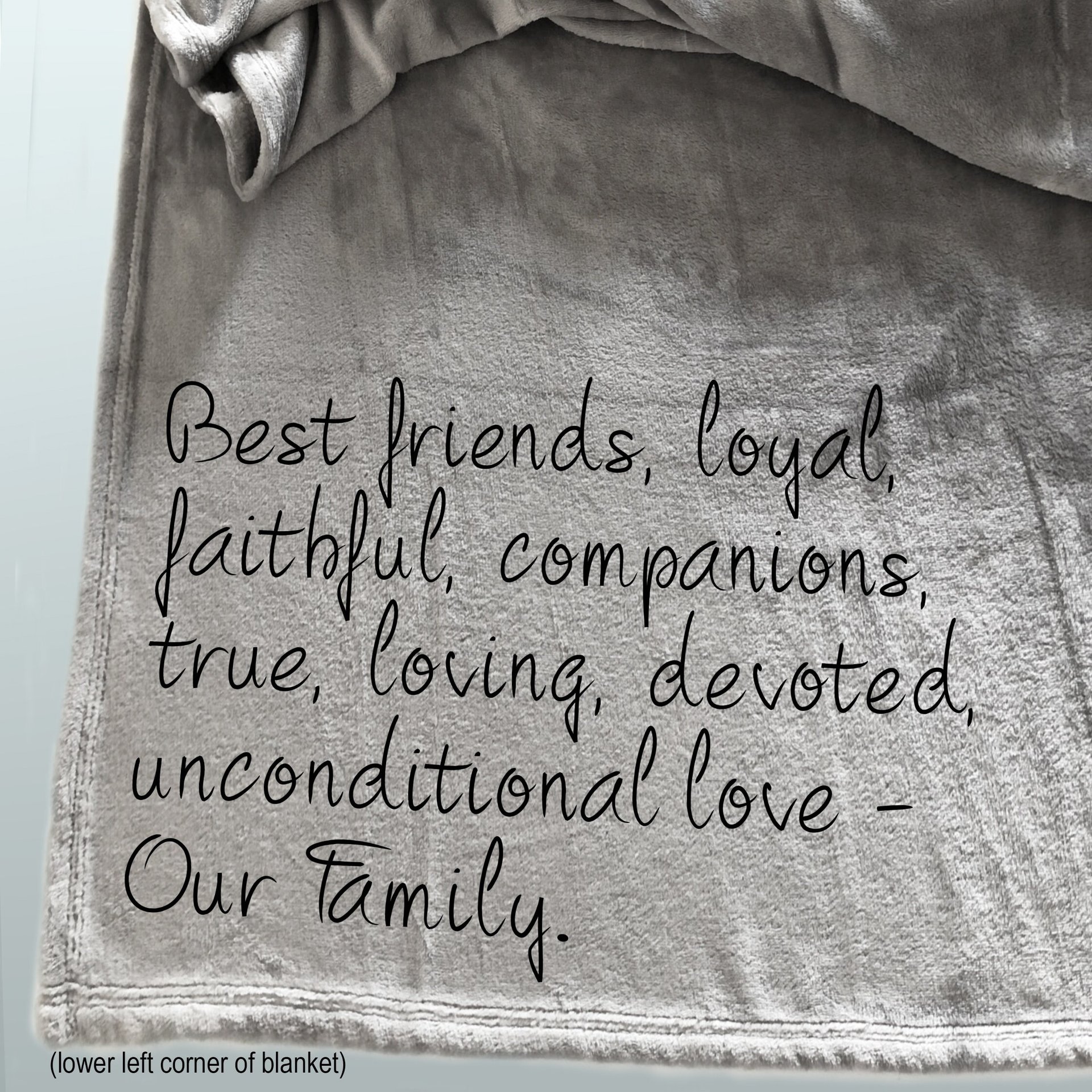 Personalized throw for a friend, family member, and even pet lover!  Photo Blanket, Family Blanket, Faithful Companions