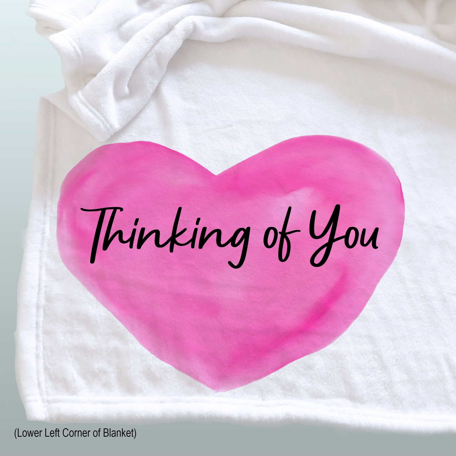 Thinking of you, a bright and cheerful personalized throw blanket,  personalized Gift, Cozy fleece blanket