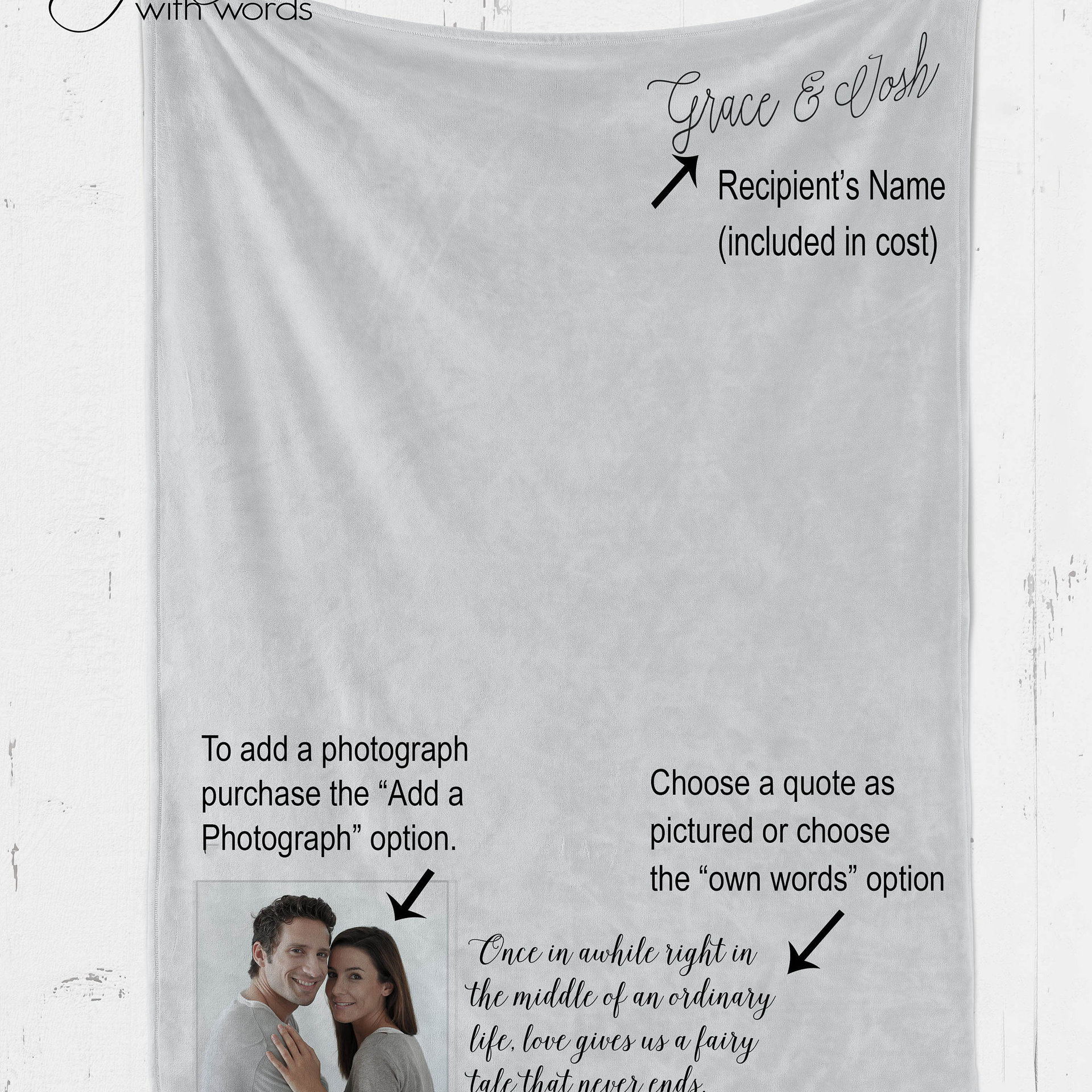 Personalized gift for your daughter or son, Christmas gift from parents, personalized throw for child, living your dream