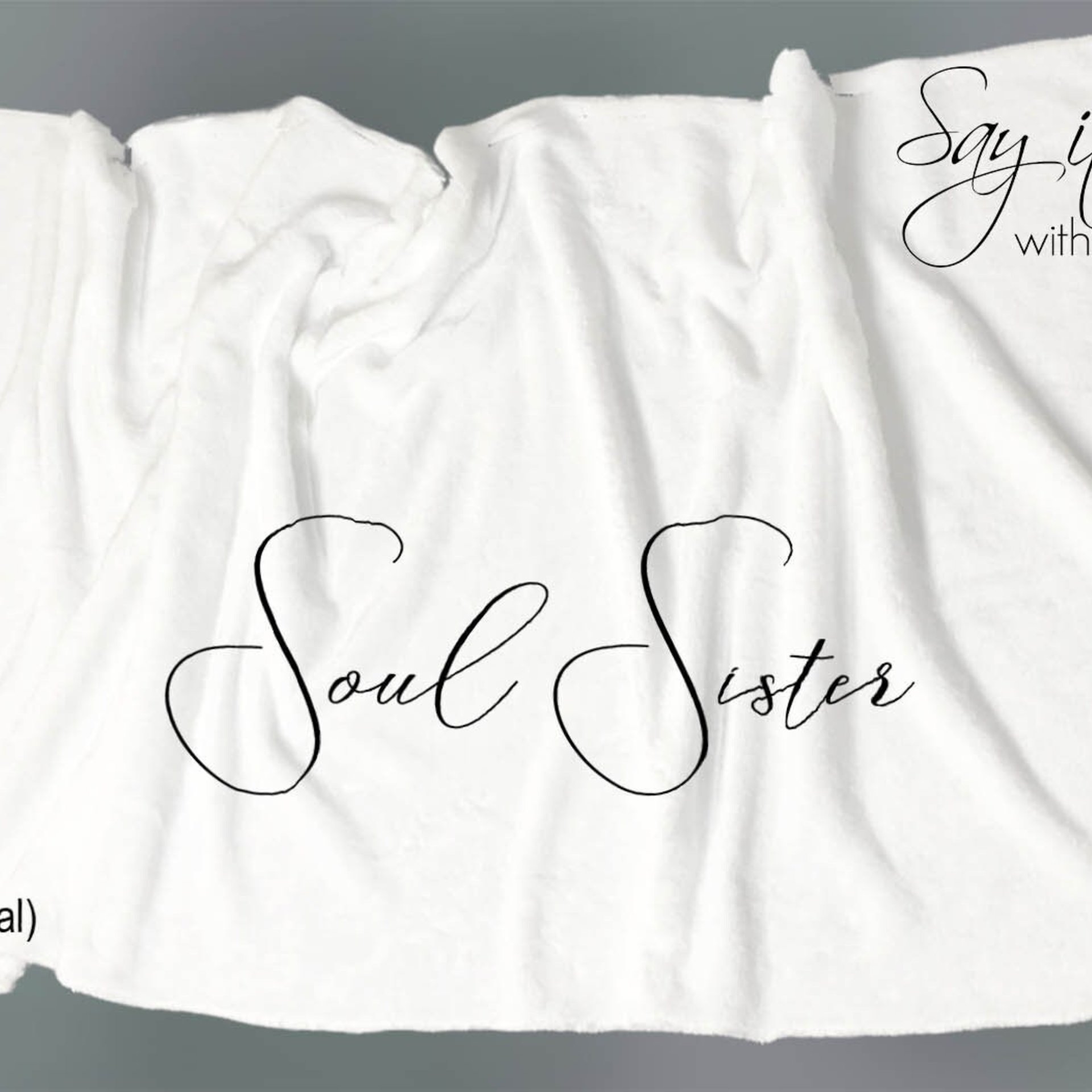 An incredibly soft fleece BLANKET SCARF for your Soul Sister, personalized blanket scarf, fleece scarf, wrap for best friend, Christmas gift