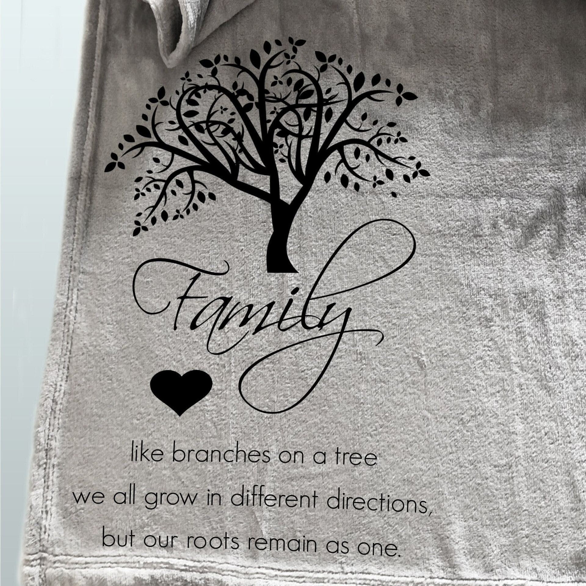 Family Tree Blanket, personalized gift for the Family Tree blanket that includes the meaning of family, Christmas gift for family