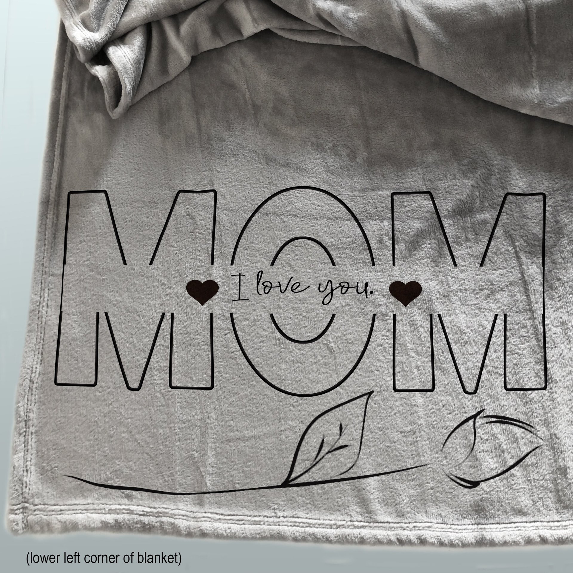 Personalized Throw Blanket for Mom cozy fleece blanket Mother's Day gift message to Mom on a blanket message for Mom personalized Mom gift