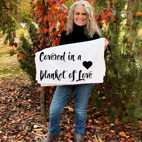 Covered in a Blanket of Love Personalized Throw Blanket with option to add photo