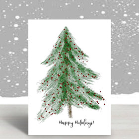 Happy Holidays printable downloadable greeting card.