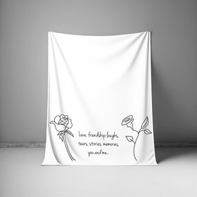 Best friend personalized fleece throw blanket, custom gift