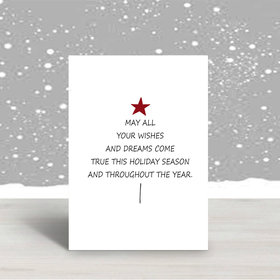 Downloadable Digital Christmas Card with Christmas tree shape made from words