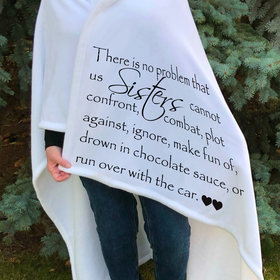 Funny, personalized throw blanket for your sister, Personalized Gift for Sister