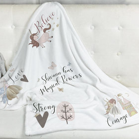 Personalized Throw Blanket gift of hope for a child,  a Fairy Blanket of comfort, inspiration, and hope...