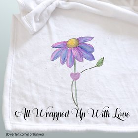 Throw Blanket Personalized, all wrapped up with love, sending a Hug, cozy custom gift.