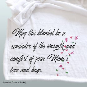 Personalized Memorial Throw Blanket, a sympathy gift with words from the person who has passed away.
