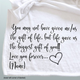 A personalized throw blanket, Gift for Step Dad, Step Mom gift, Gift for Step Parent, Gratitude Gift for Step Parent, Mother's Day