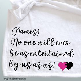 Funny Personalized Throw Blanket for a Friend with option to add a photograph