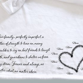Personalized family gift, personalized fleece throw family gift, family gathering, hostess gift, Personalized Family Christmas gift