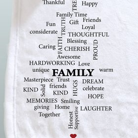 Personalized Custom Throw Blanket, Family Tree, What your family stands for, family gift, personalized family Christmas gift