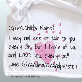 A cozy personalized throw blanket for someone you are missing and thinking of every day