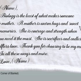 A personalized throw blanket for Adopted Mom, Gift for Step-Mom, Christmas gift, gift for adopted Mom, Mother's Day Gift