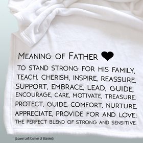 Personalized Blanket for Dad, a gift for Dad, the Meaning of Father, photo blanket, word blanket, Thank You Gift, Father's Day Gift for Dad