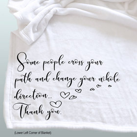 Personalized Fleece Throw Blanket, a gift for your mentor, gift for teacher, crossing paths, thank you, new direction