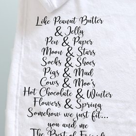 Personalized Best Friend Gift, Personalized Throw Blanket, best friend gift, we are like peanut butter and jelly